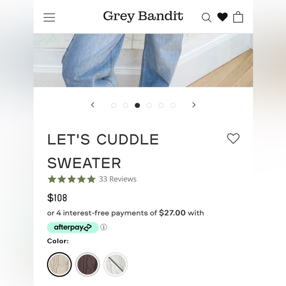 Grey Bandit Sweater - Picture 7 of 7